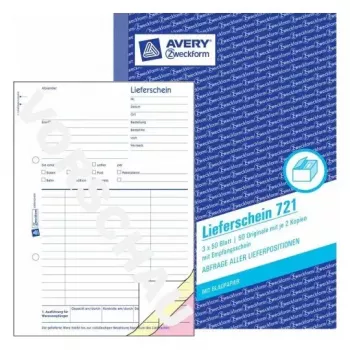 Libro de administración Avery 721 azul blanco