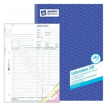 Libro de administración Avery 728 azul multicolor blanco