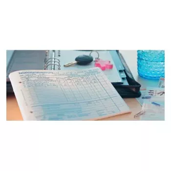 Libro de administración Avery 740 azul blanco