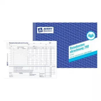 Libro de administración Avery 740 azul blanco