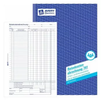 Libro de administración Avery 741 azul blanco