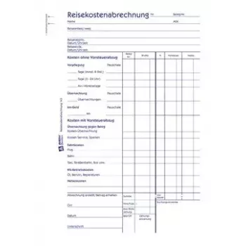 Libro de formularios Avery Zweckform 743 liquidación de gastos de viaje, A5, 50 hojas