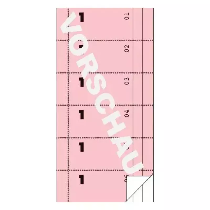 Avery Zweckform 831 Bloc de comandas para camareros (Bonbuch), 105 x 198 mm, rosa, 2 x 50 hojas