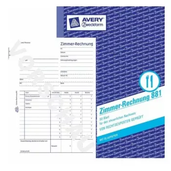 Libro de administración Avery 881 azul blanco