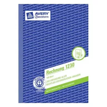 Libro de administración Avery 1230 azul blanco
