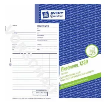 Libro de administración Avery 1230 azul blanco