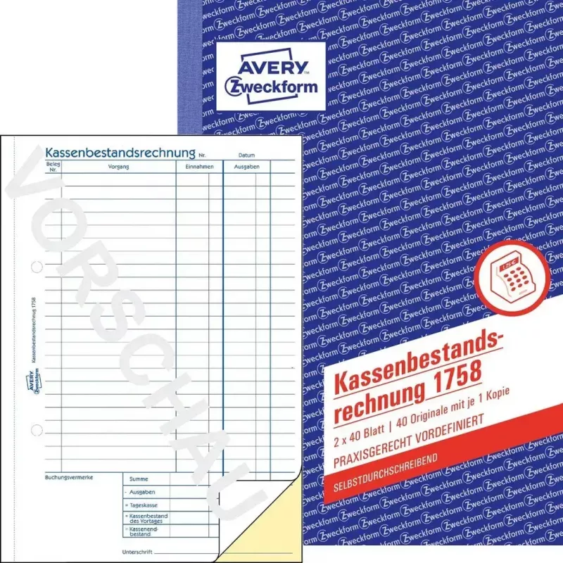 Libro de formularios de contabilidad A5 Avery 1758