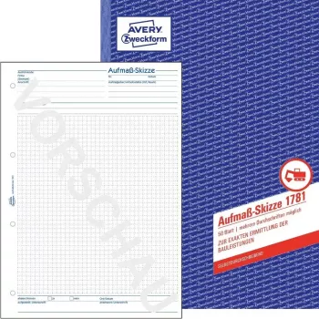 Libro de formularios de contabilidad AVERY 1781 A4 50 páginas