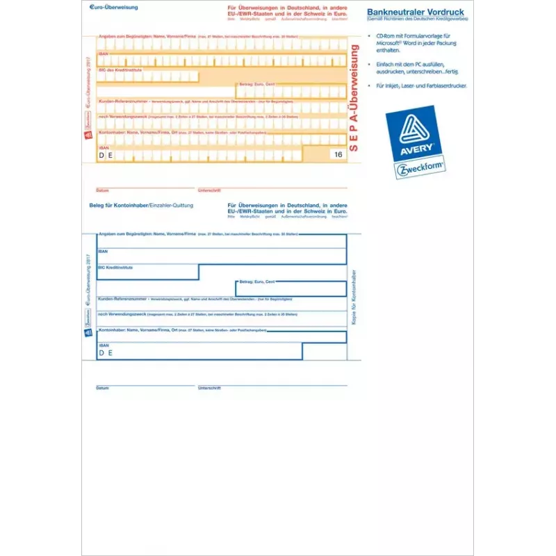 Formulario comercial Avery 2817
