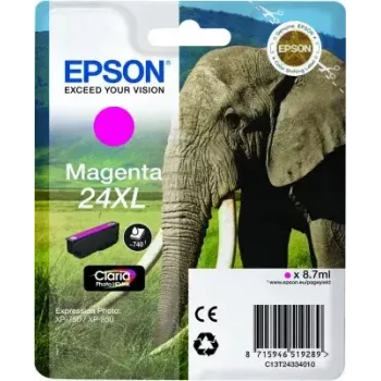 Cartucho EPSON Tinta N.º 24XL Magenta C13T24334011 C13T24334010