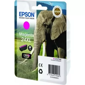 Cartucho EPSON Tinta N.º 24XL Magenta C13T24334011 C13T24334010