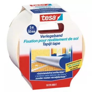 Cinta adhesiva TESA 55729 apta para interior 5 m PVC blanco
