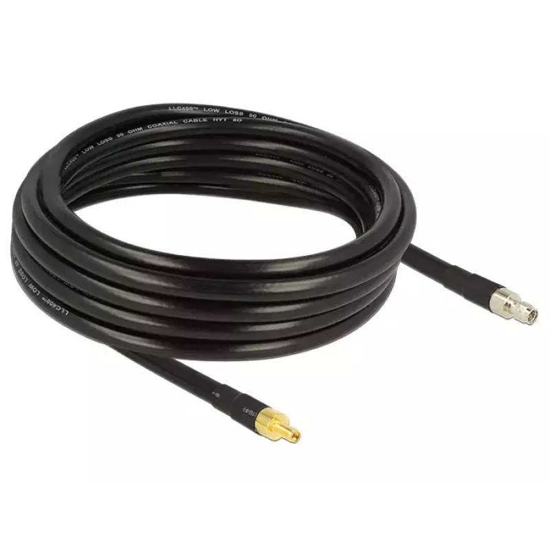 Cable coaxial DeLOCK 5m SMA/SMA CFD400 LLC400 negro