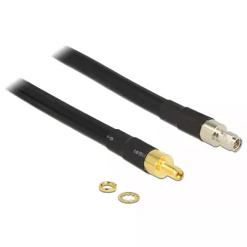 Cable coaxial DeLOCK 5m SMA/SMA CFD400 LLC400 negro
