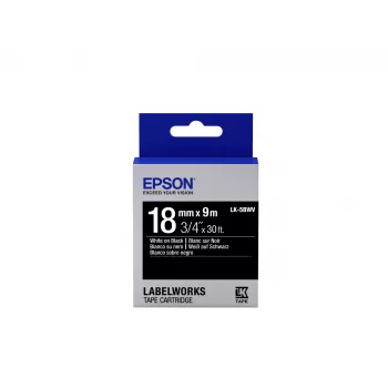Cartucho de etiquetas Epson Vivid LK-5BWV blanco/negro 18 mm (9 m)