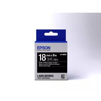 Cartucho de etiquetas Epson Vivid LK-5BWV blanco/negro 18 mm (9 m)