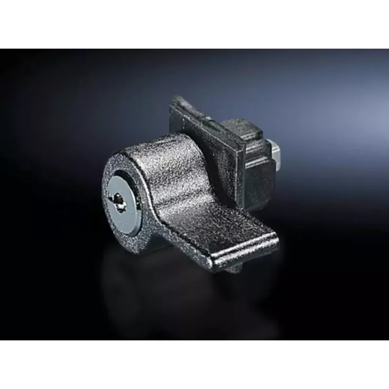 Cerradura para armario eléctrico Rittal 2576.000, atornillada, negra