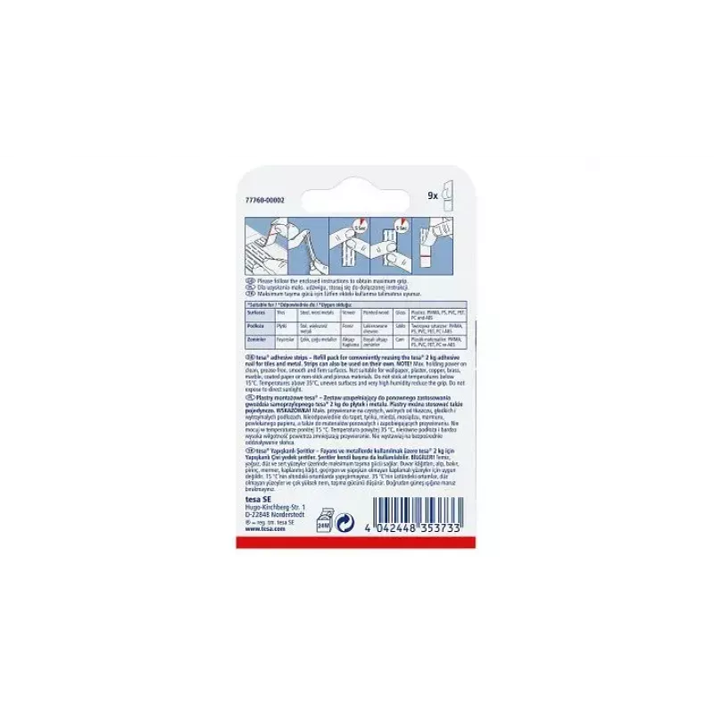 Ganchos universales TESA 77760 Indoor blanco 9 uds.