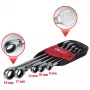 KS Tools GEARplus 503.4605 Juego de llaves combinadas de carraca reversibles, 5 uds., 8-19 mm