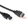 Cable ACT USB 3.0 conector macho A - conector hembra USB A 1,50 m negro