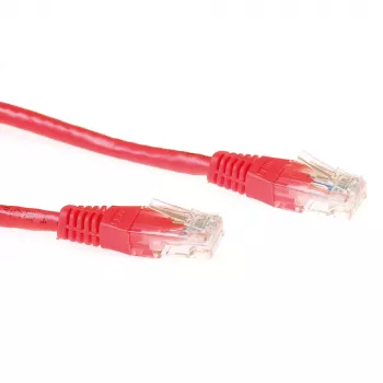 ACT Rojo Cable de red U/UTP CAT6 de 1,5 metros con conectores RJ45