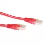 ACT Rojo Cable de red U/UTP CAT6 de 1,5 metros con conectores RJ45