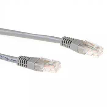 ACT Gris 1 metro cable de red LSZH U/UTP CAT6 con conectores RJ45