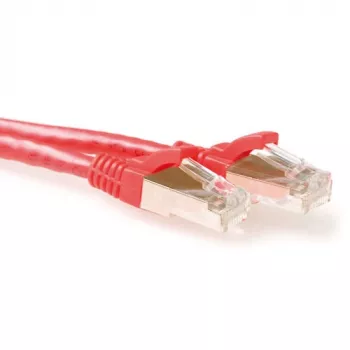 ACT Rojo 20 metros cable de red LSZH SFTP CAT6A snagless con conectores RJ45