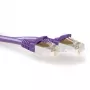 ACT Lila 25 metros LSZH SFTP CAT6A cable de red con protección antiacodamiento y conectores macho RJ45