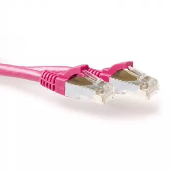 ACT Rosa 3 metros LSZH SFTP CAT6A cable de red rastnasenfrei con conectores macho RJ45