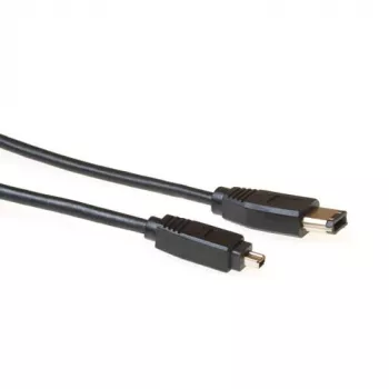 Cable de conexión ACT Firewire IEEE1394 conector macho 6 pines - conector macho 4 pines 4,50 m