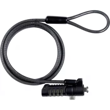 eSTUFF GLB220102 Candado de cable negro 1,8 m