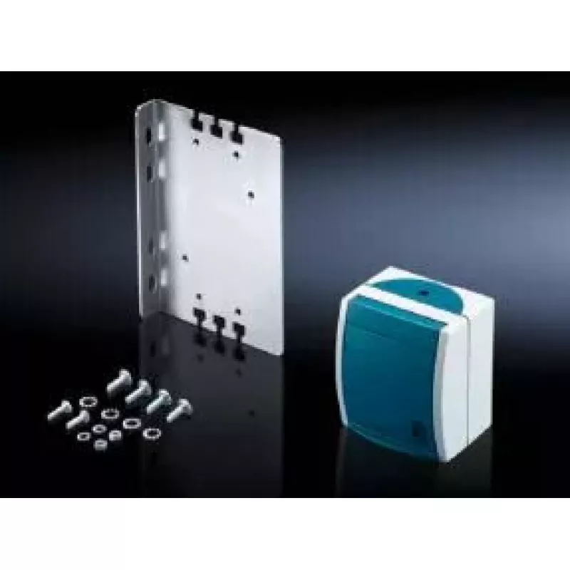 Rittal DK 7280.100 Toma de servicio para bastidor de armario, Schuko CEE 7/3 tipo F, 16 A, con escuadra de montaje