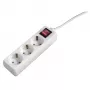 Hama 00137322 Regleta de 3 tomas con interruptor y protección infantil, 1,4 m, blanca