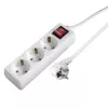Hama 00137322 Regleta de 3 tomas con interruptor y protección infantil, 1,4 m, blanca
