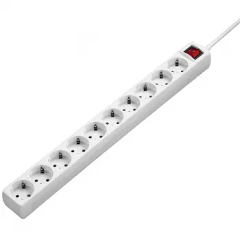 Hama 00137234 Protección contra sobretensiones blanca 10 tomas AC 230 V 3 m