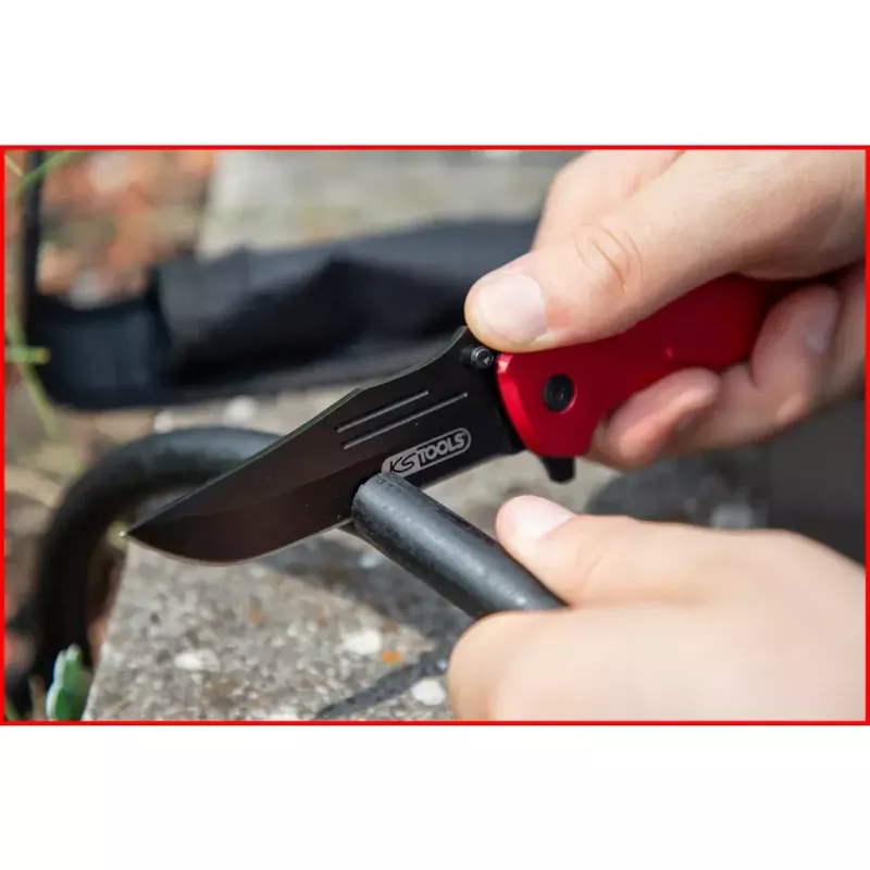 Navaja Camper/Scout KS Tools 907.2220 negro rojo