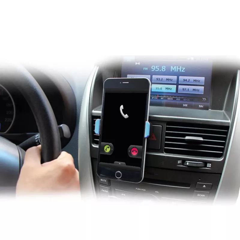 Soporte pasivo ACT soporte para smartphone para coche AC9000 rejilla de ventilación clip metálico