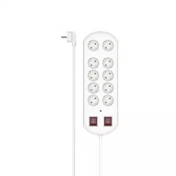 Hama 00223163 Regleta de enchufes múltiple 2 m 10 salidas AC interior blanca