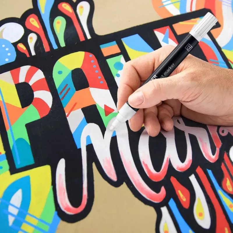 Staedtler 349 C10 Rotulador de pintura 10 colores beige negro azul verde naranja rosa rojo turquesa blanco amarillo