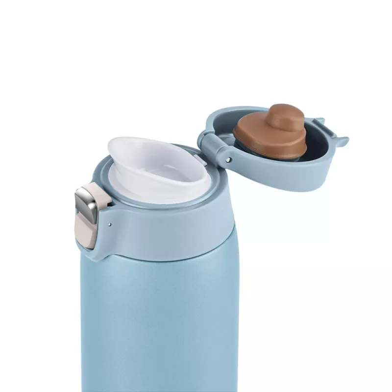 EMSA Light Mug 400 ml azul tapa de acero inoxidable polipropileno