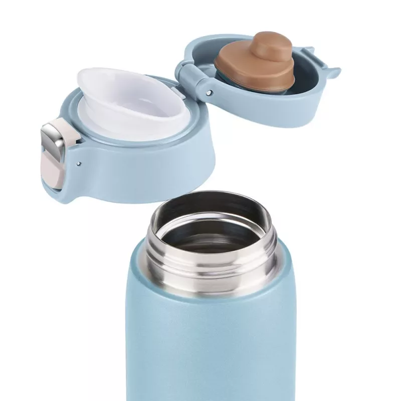 EMSA Light Mug 400 ml azul tapa de acero inoxidable polipropileno