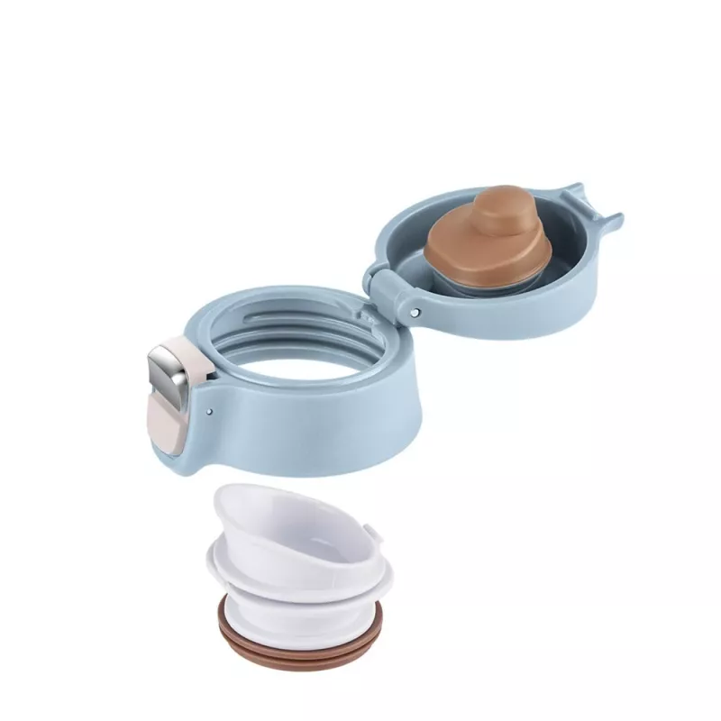 EMSA Light Mug 400 ml azul tapa de acero inoxidable polipropileno