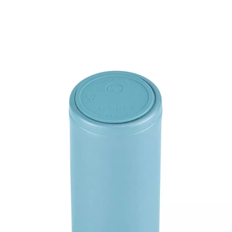 EMSA Light Mug 400 ml azul tapa de acero inoxidable polipropileno