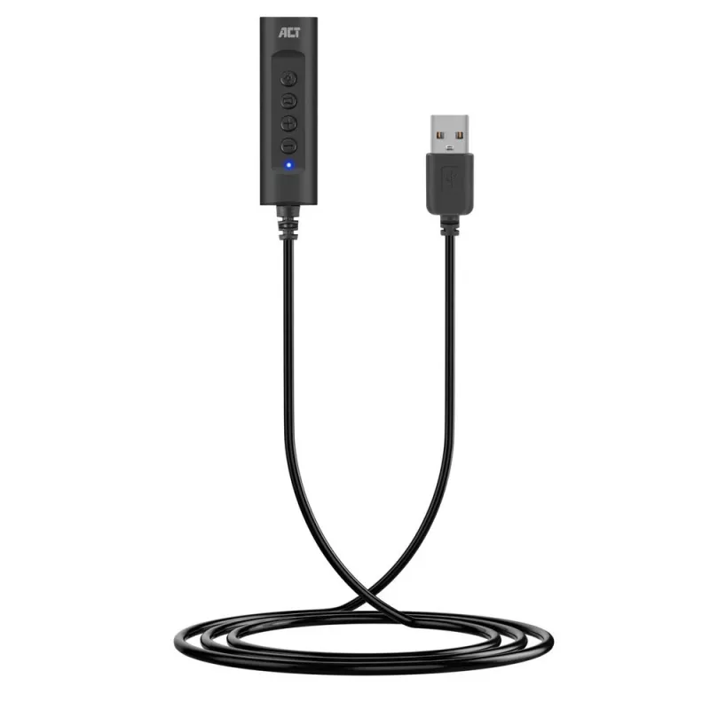 ACT AC9360 tarjeta de audio USB 3,5 mm conexión de auriculares 4 botones