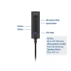 ACT AC9360 tarjeta de audio USB 3,5 mm conexión de auriculares 4 botones