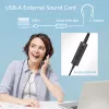 ACT AC9360 tarjeta de audio USB 3,5 mm conexión de auriculares 4 botones