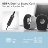 ACT AC9360 tarjeta de audio USB 3,5 mm conexión de auriculares 4 botones