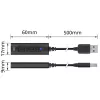 ACT AC9360 tarjeta de audio USB 3,5 mm conexión de auriculares 4 botones