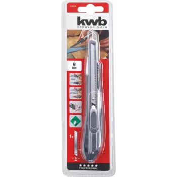 KWB 014409 Cuchillo multiusos Negro Hoja recambiable 9 mm